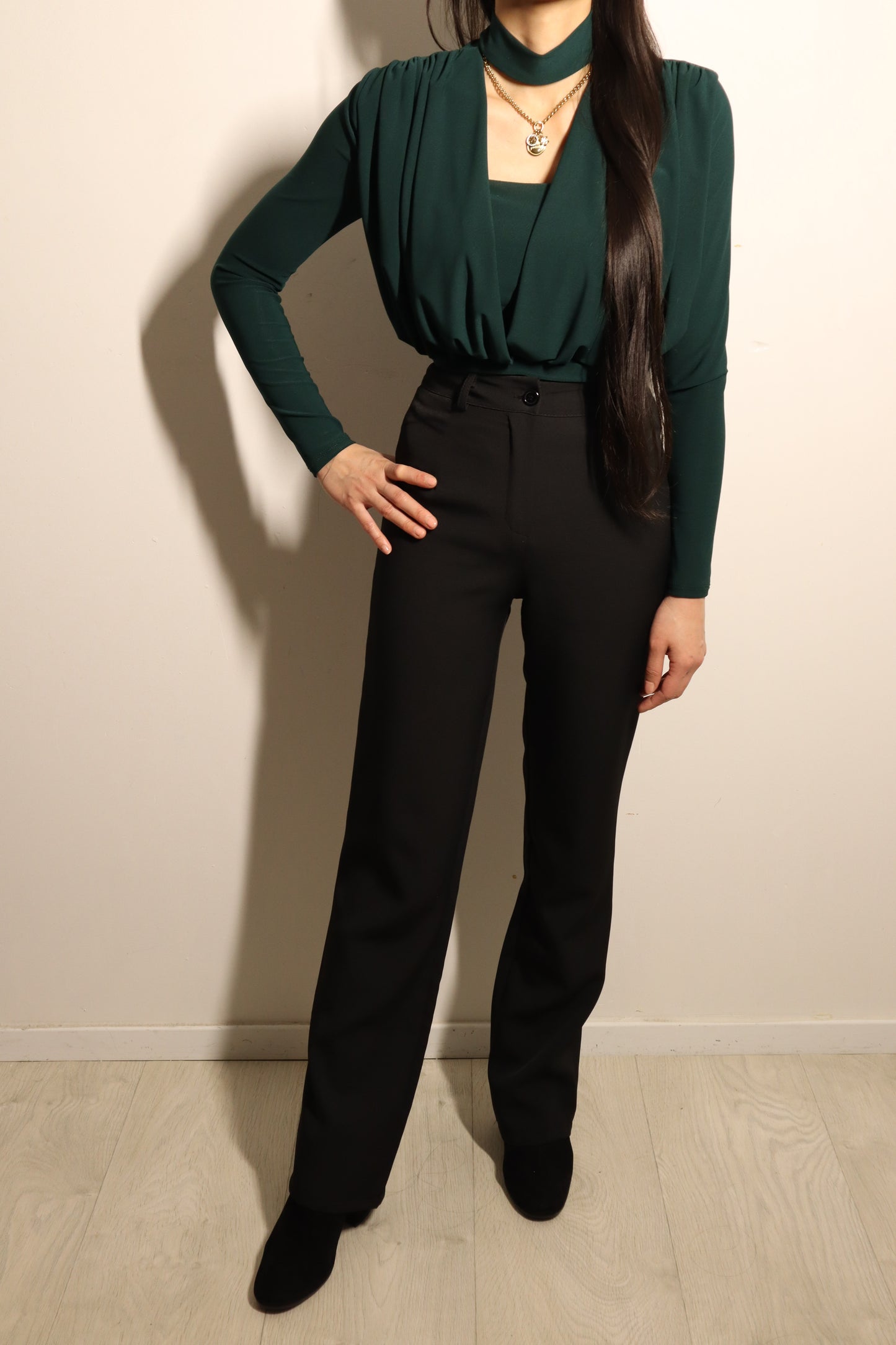 Dames body Groen – classy bodysuit met lange mouwen