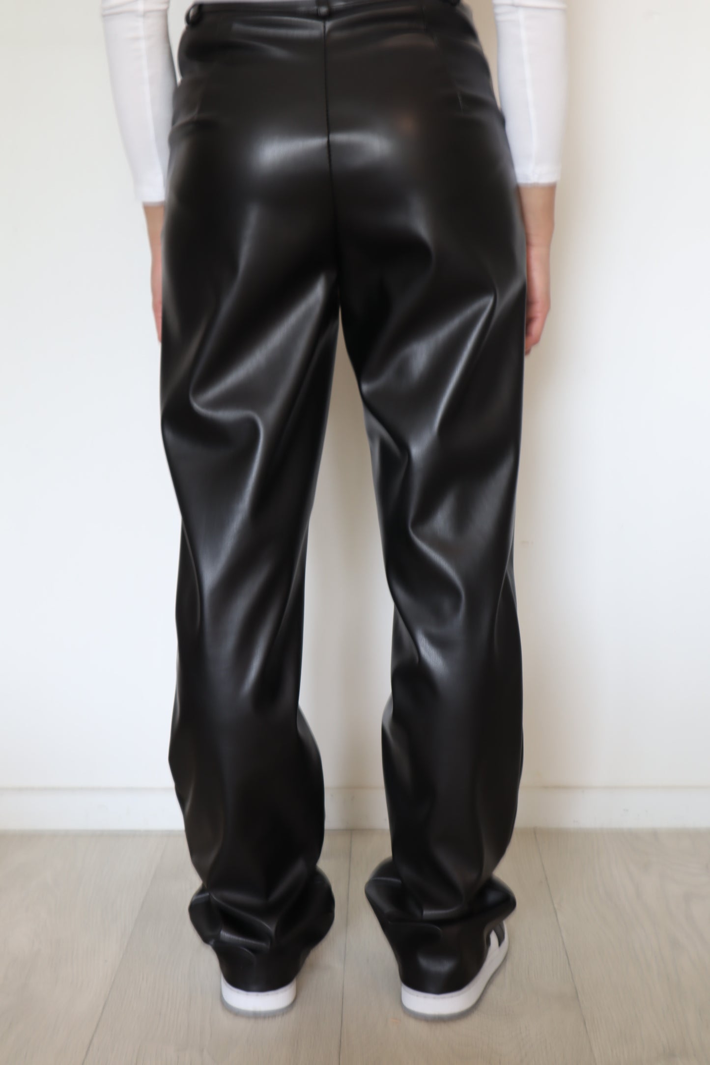 Vegan Leren broek -Zwart