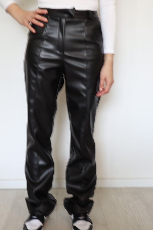 Gaara Leather Trouser-Black