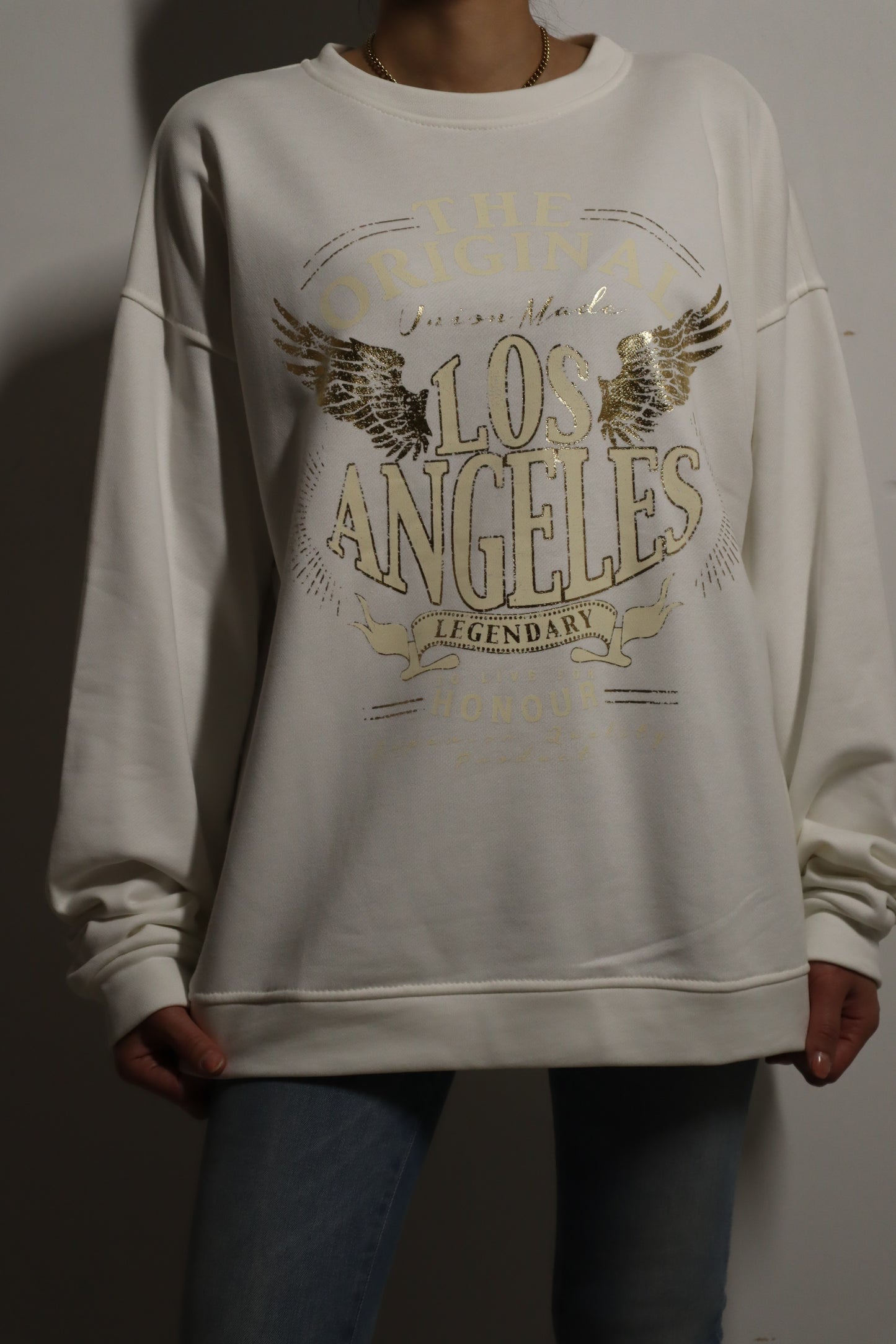 Sweater Gold/White