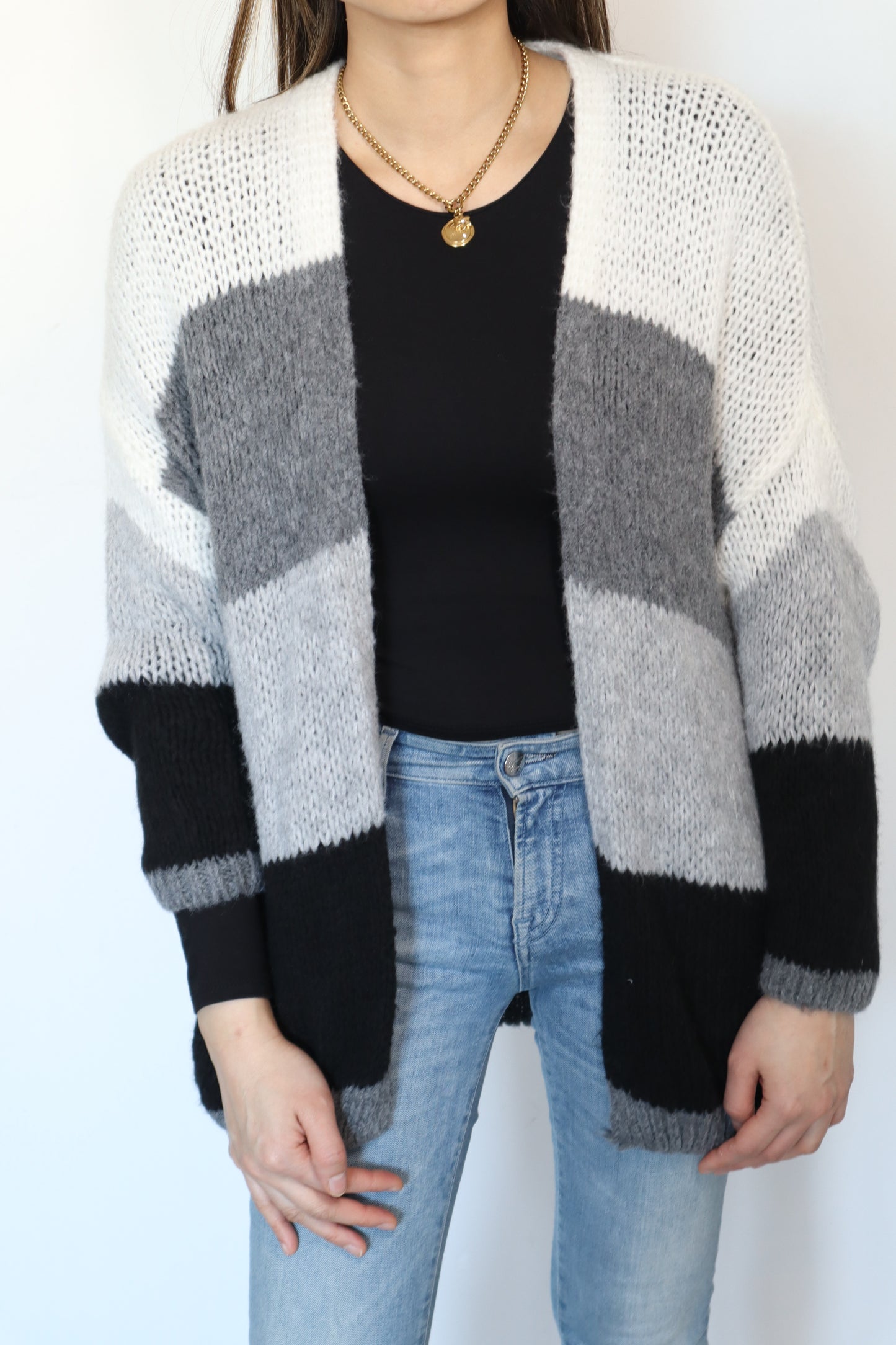 Joss Edge Cardigan-Grijs