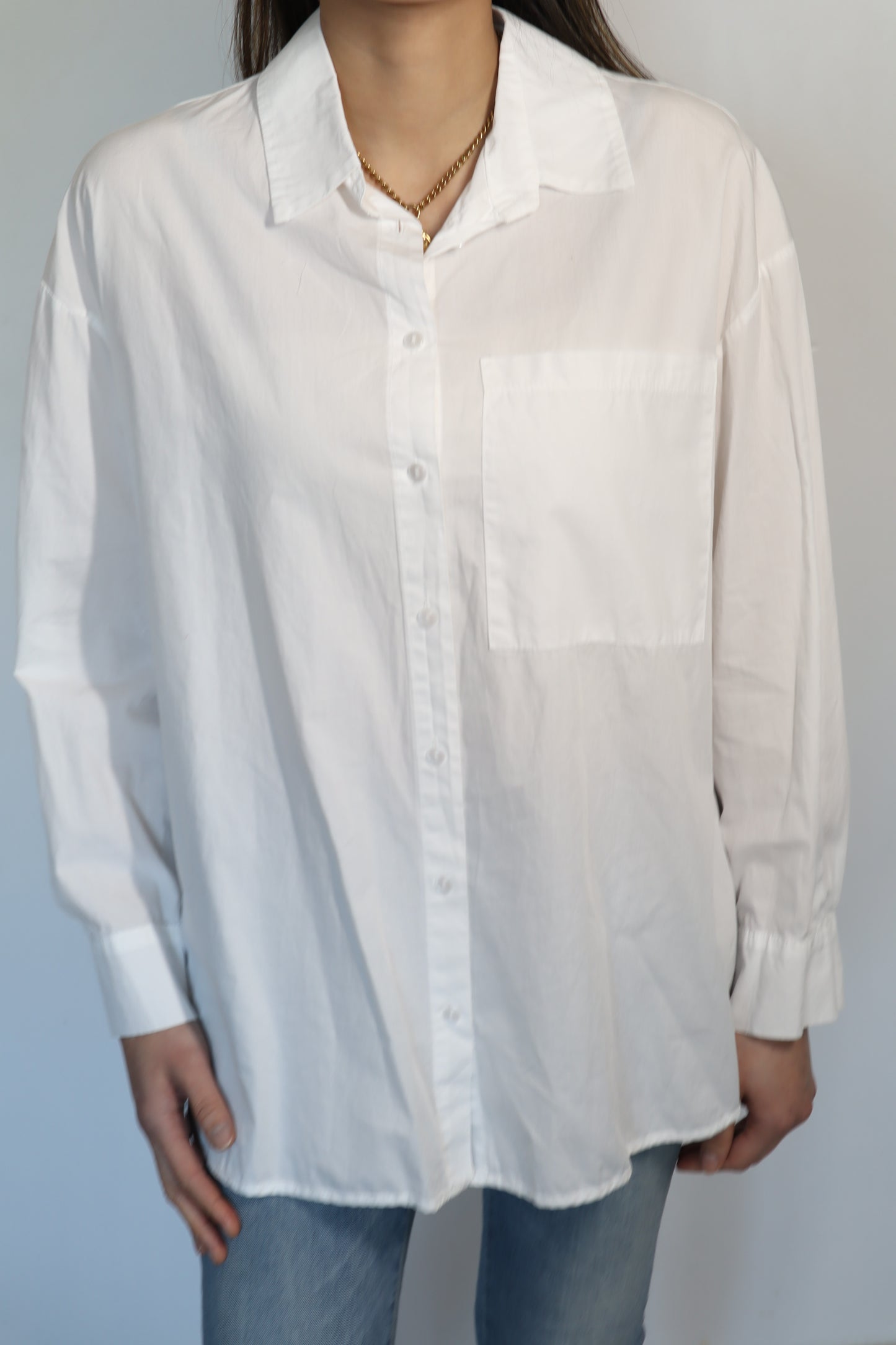 Joss Amsterdam Oversized Witte Blouse met Pofmouwen