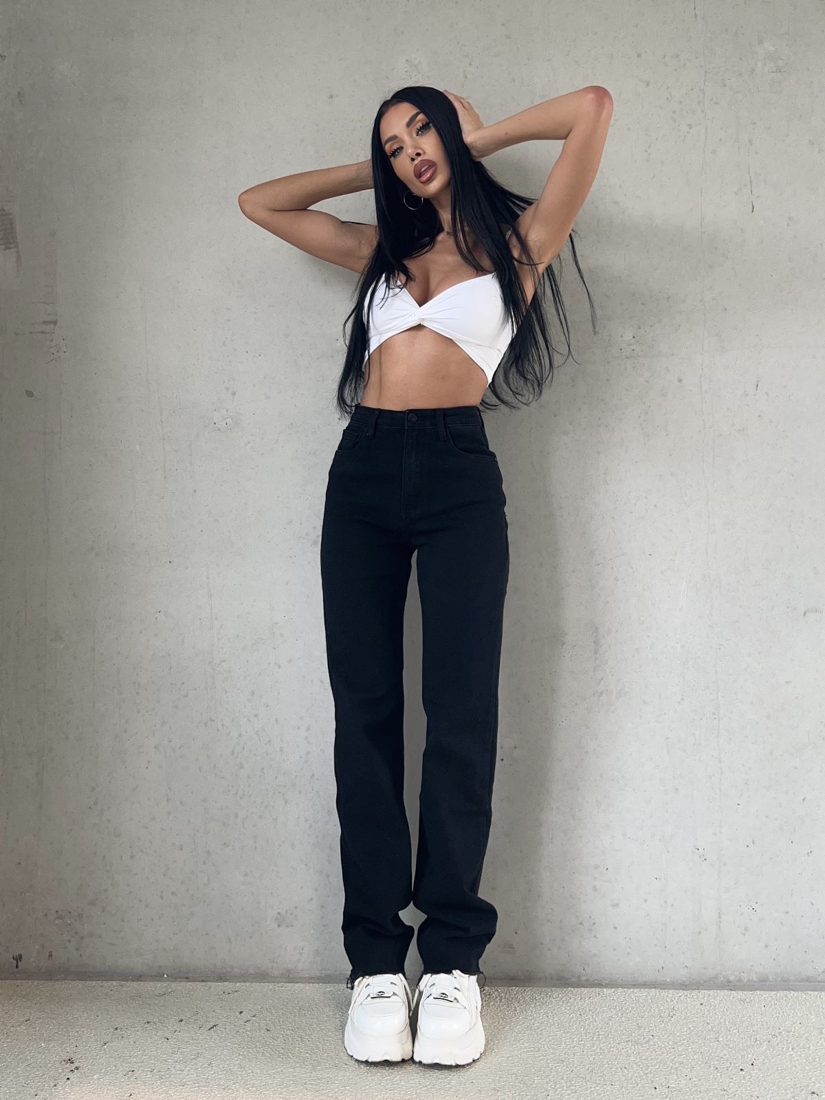 Extra Tall Jeans-Zwart