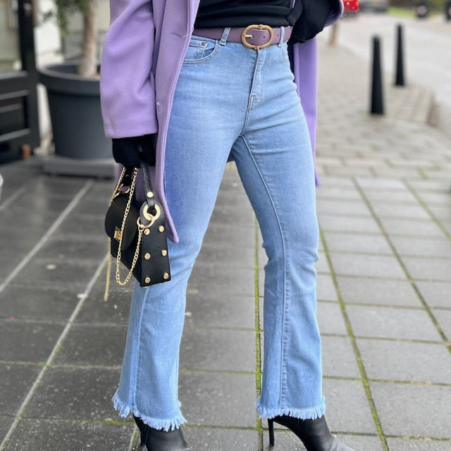 Joss Jeans Gerafeld Mini Flare-Lichtblauw