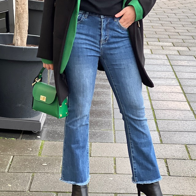 Joss Jeans Gerafeld Mini Flare-Blauw