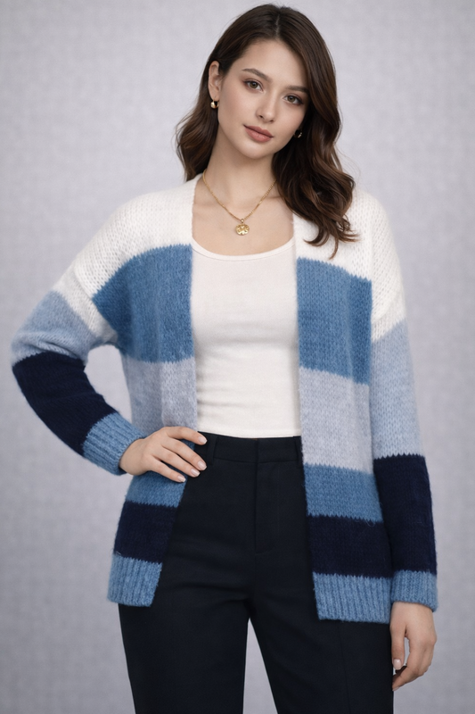 Joss Edge Strickjacke – Blau