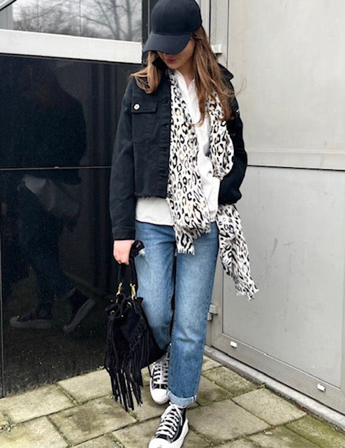 Joss Amsterdam Zwart Denim Jack – Cropped Jeans Jacket Dames