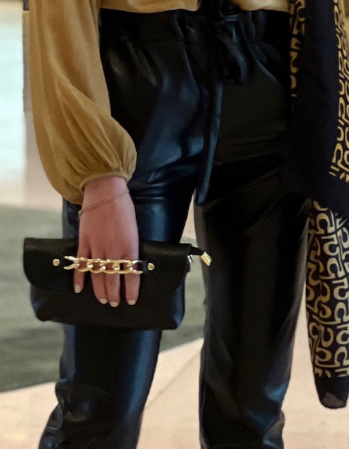 Joss Weiche Lederhose-Schwarz