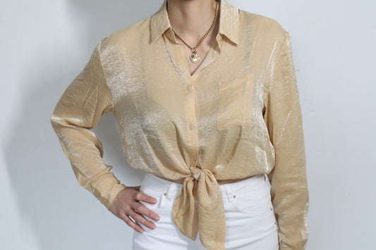 Chi-Chi Blouse-Gold