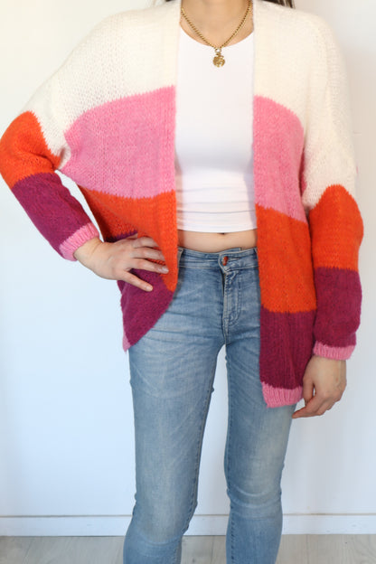 Joss Edge Cardigan-Rosa