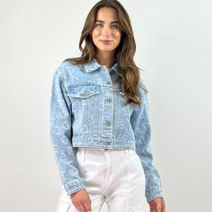 Joss Amsterdam Denim Jacket Hartjes – Lichtblauw Spijkerjack Dames