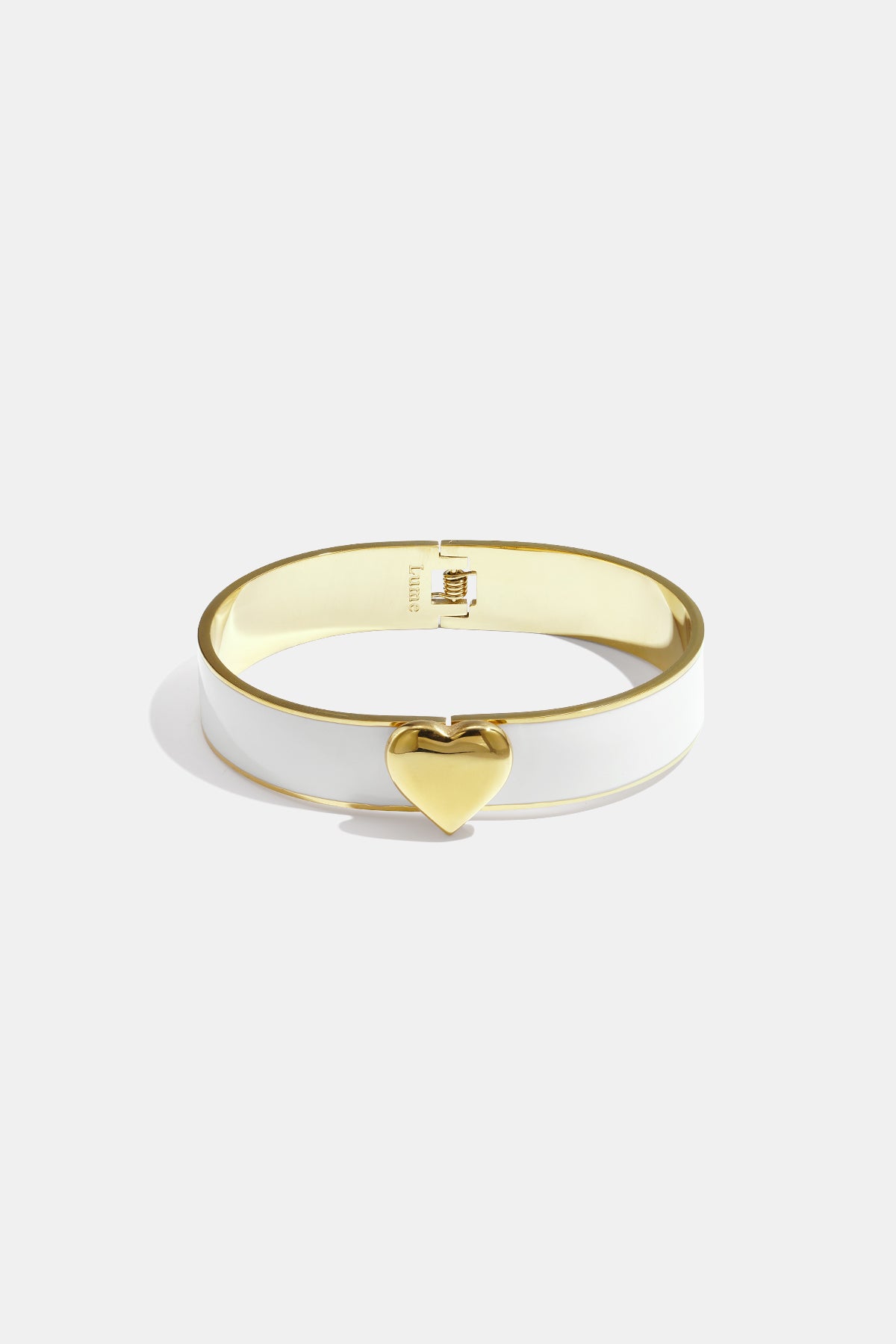 Armband in diverse kleuren met hart detail - 1,3 cm